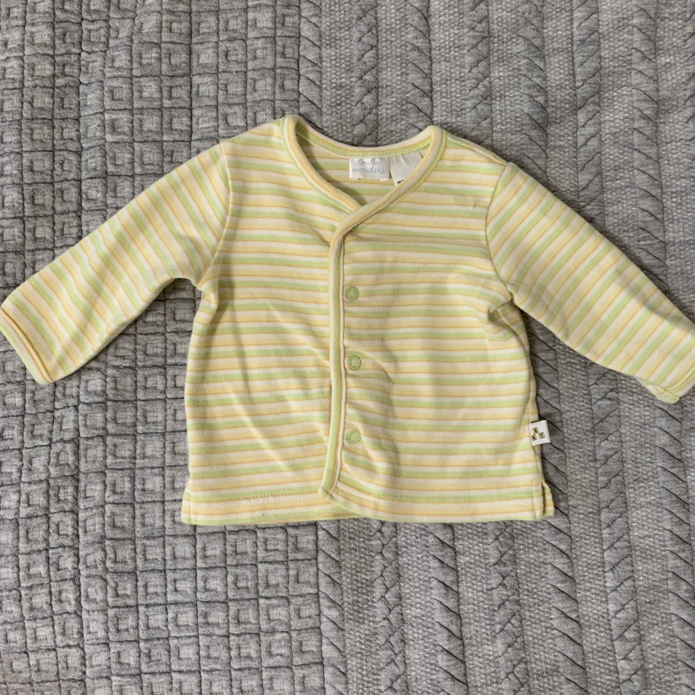 Small Wonders Vintage Yellow Striped Button Down Shirt